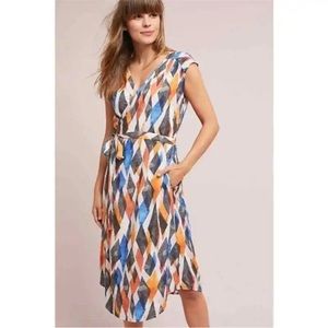 The Odells Geometric wrap dress, sz S